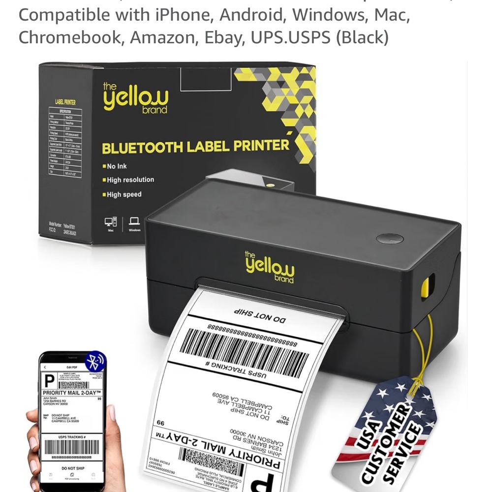Bluetooth Label Printer - Black